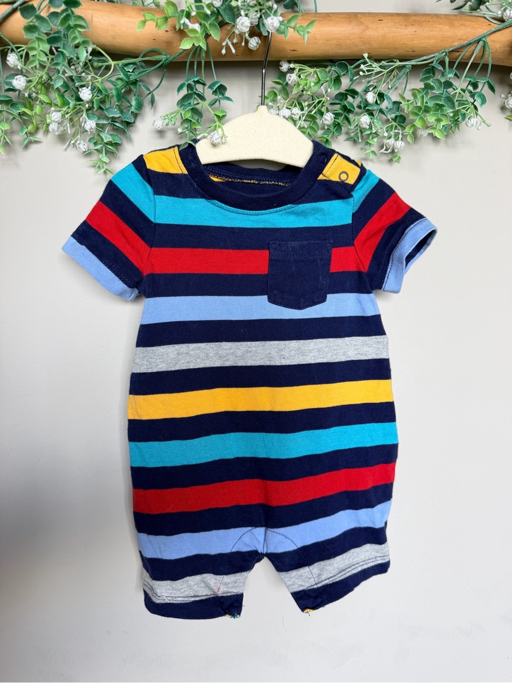 GAP Baby Navy and Teal Infant Shirt
